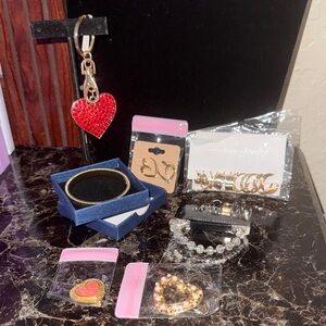 Heart Keychain, Earrings, Bracelets, Heart Brooch & Heart charm